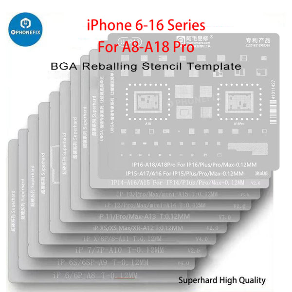 Amaoe BGA Reballing Stencil With CPU Position For iPhone A8-A18