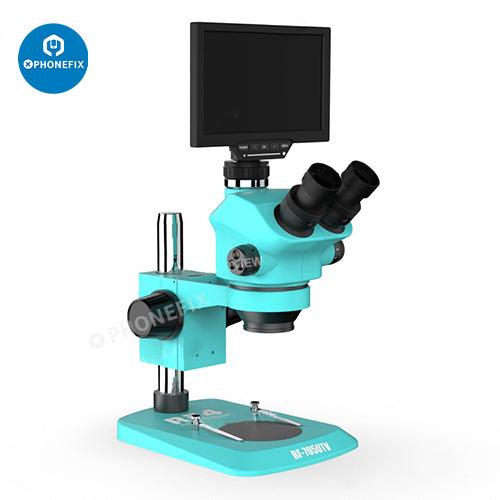 6.5-65X 7-50X Zoom Trinocular Stereo Microscope With HD Camera Monitor - CHINA PHONEFIX