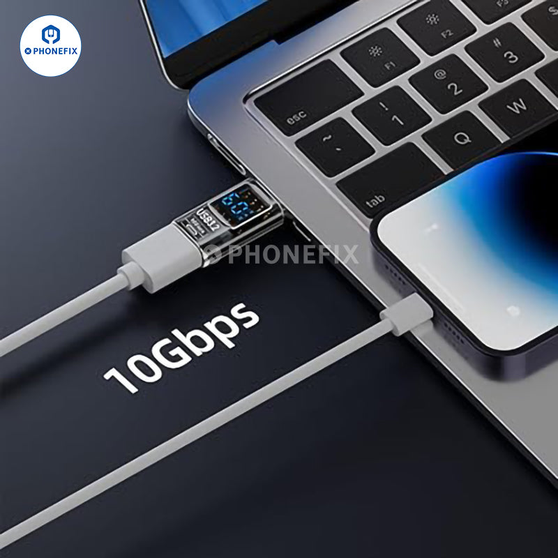 Digital Display Type-C USB 3.2 Mobile Phone Laptop Adapter