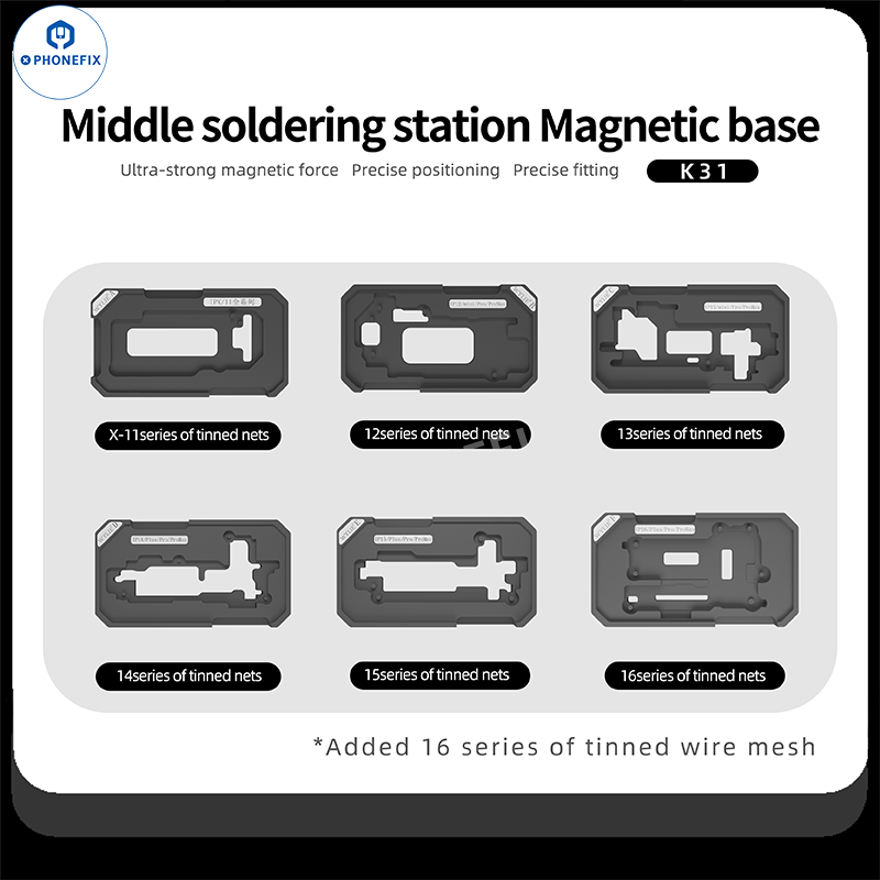 WYLIE K31 iPhone X-16 Pro Max Middle Layer Magnetic Reballing Platform