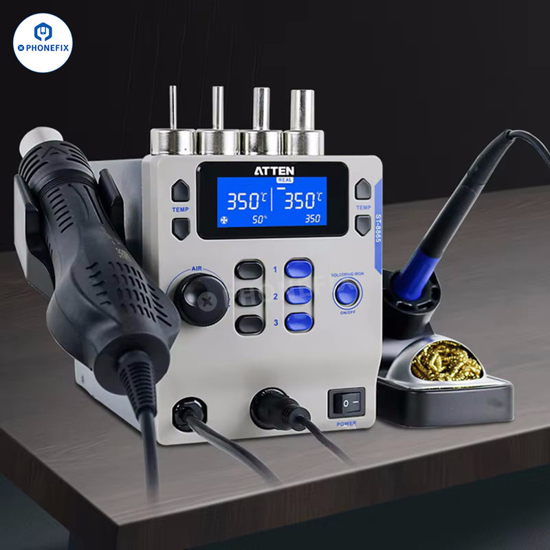 ATTEN ST-8865 Soldering Iron Hot Air Gun 2 In 1 BGA Rework Station