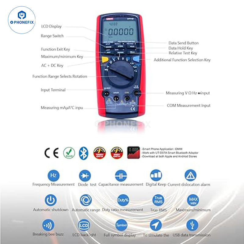 UNI-T UT71 Series Smart Digital Multimeter Current Voltage Tester