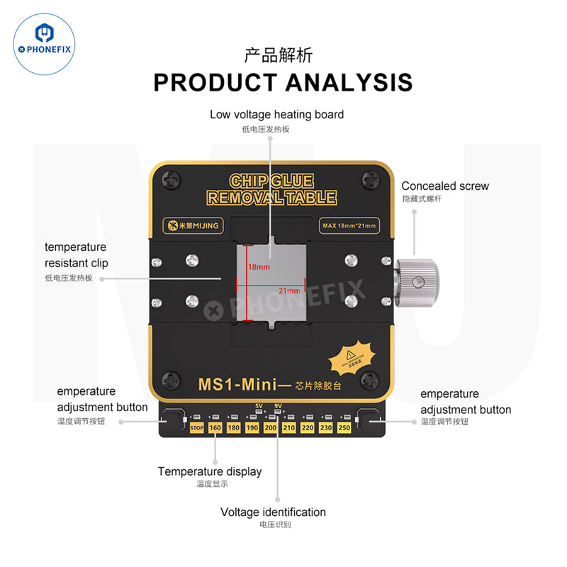 MIJING MS1-MINI Chip Glue Removal Table Heating Platform