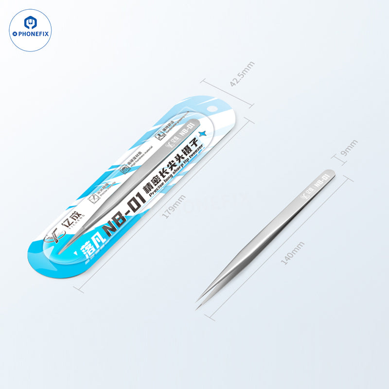 NB-01 Precision Long Sharp Tweezers IC Solder Wire Clamping Tool