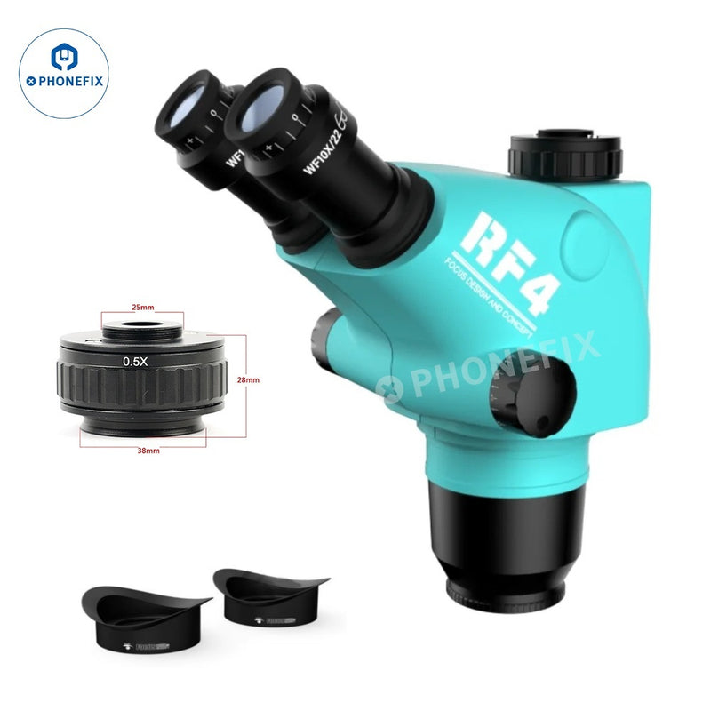 RF4 Simul-Focal Trinocular Zoom Stereo Microscope Head Barlow Lens