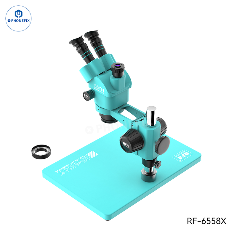 RF4 RF-6558X 6.5-58X Synchronous Trinocular Stereo Microscope