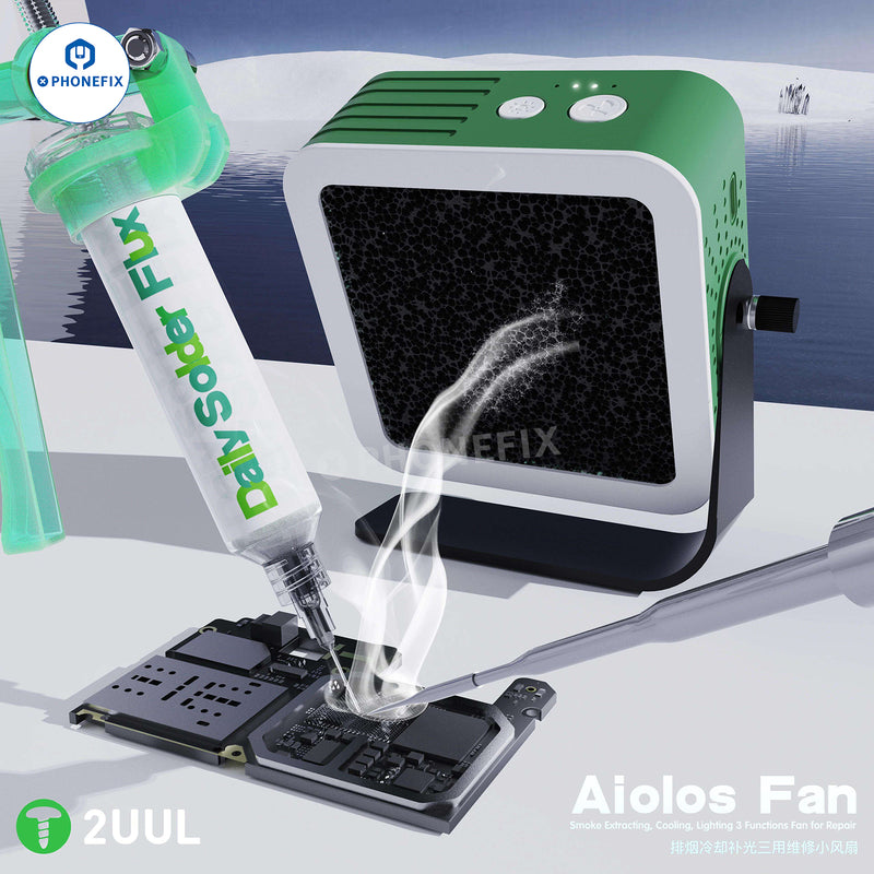 2UUL Aiolos Fan With Cooling Lighting Soldering Smoke Extraction