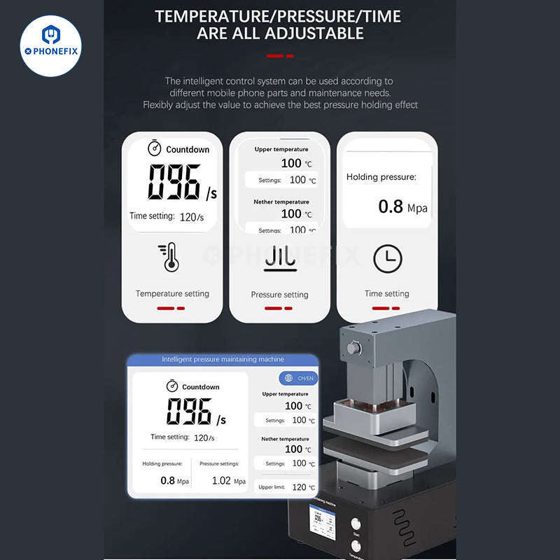 TBK 201D 201P Heating Pressure Machine For Phone Screen Back Cover Bracket