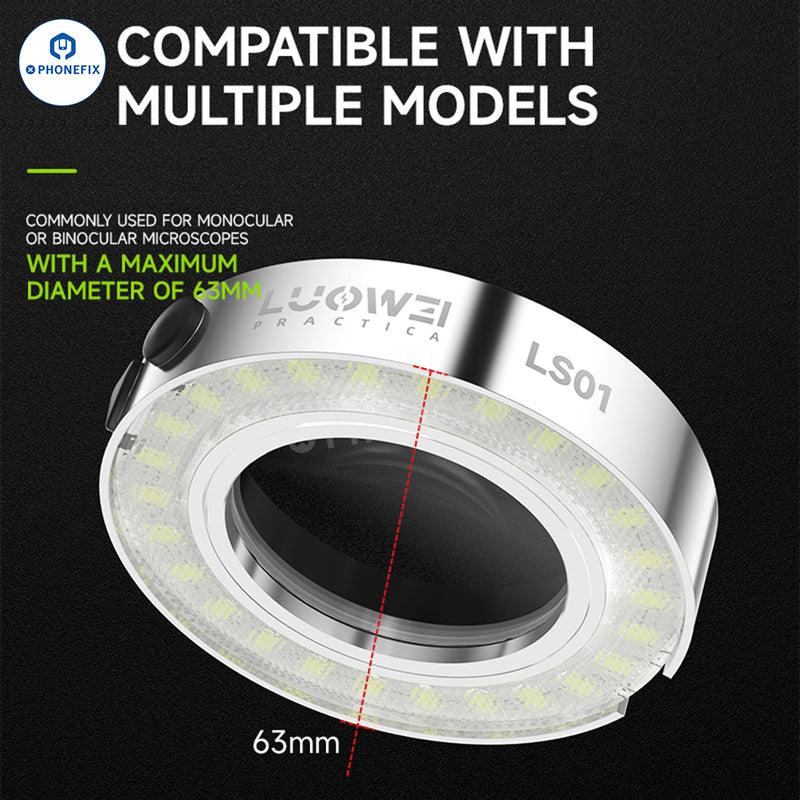 LUOWEI LW-LS01 LW-LS02 Polarized Microscope Ring Light