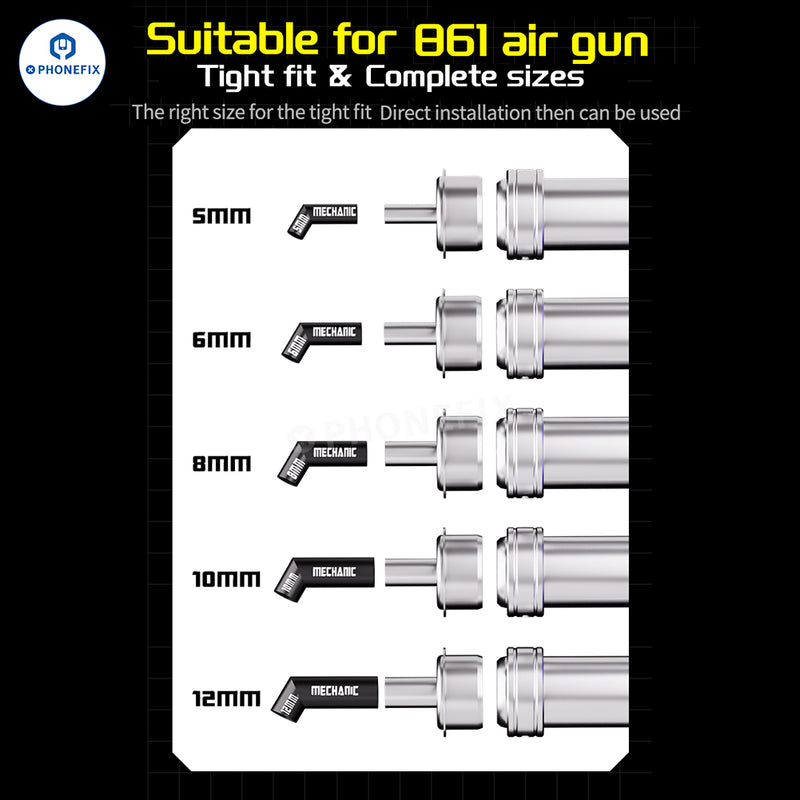 Mechanic 861 Diagonal Air Gun Nozzle 5 6 8 10 12mm