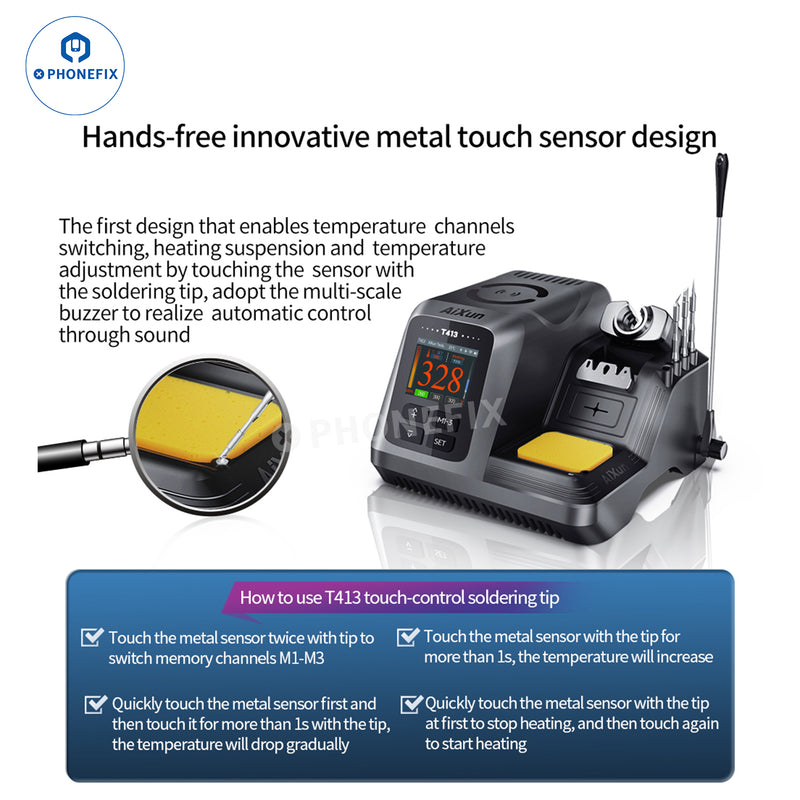 AIXUN T413 Integrated Soldering Station With T245/T225 Handle