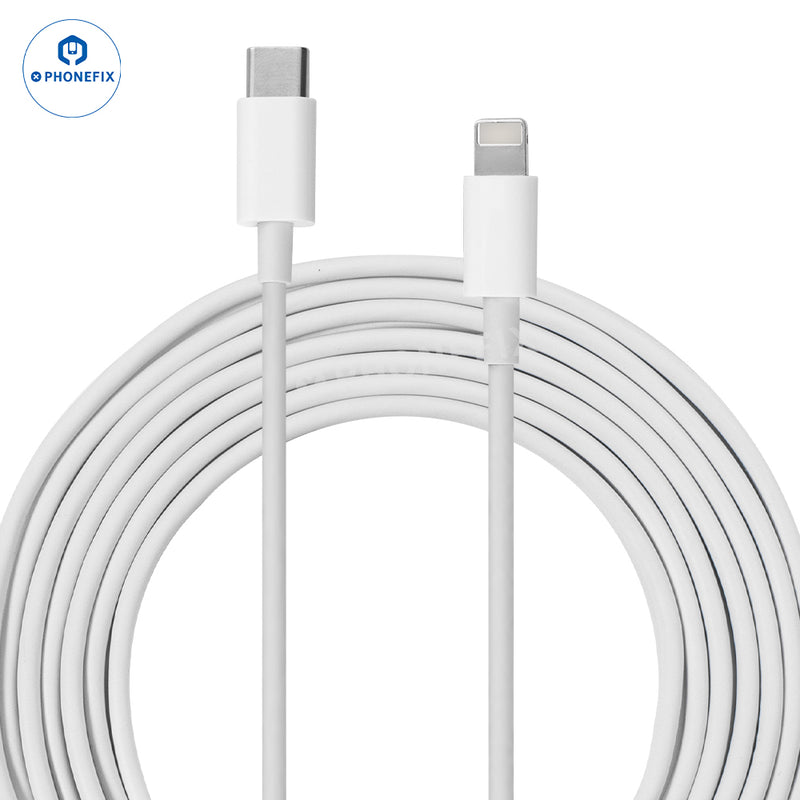 For iOS Android 1M USB Type-C Lighting PD Fast Charging Cable