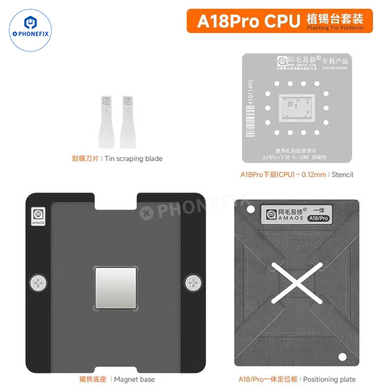 AMAOE A18 Pro CPU Reballing Platform For iPhone 16-16 Pro Max