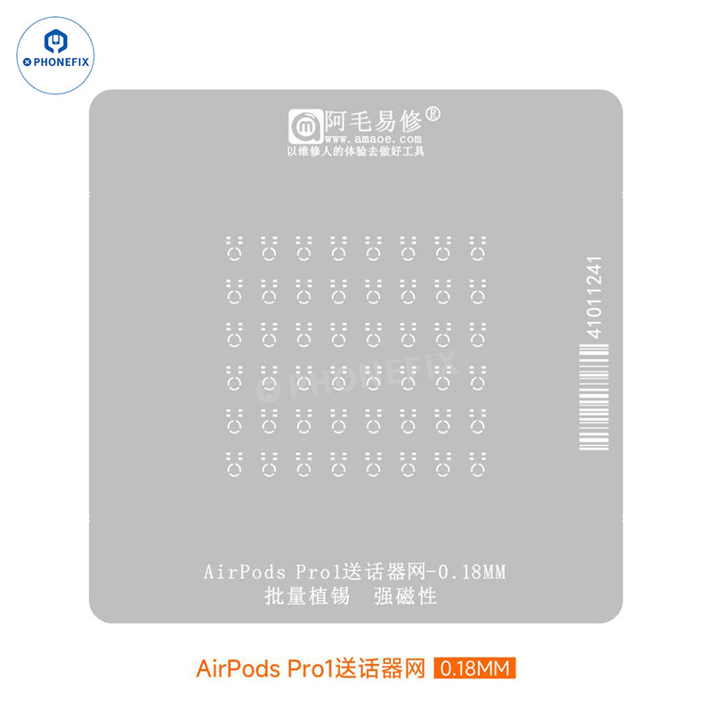 Amaoe Tin Planting Platform 0.12MM Stencil For AirPod Pro1 2 3