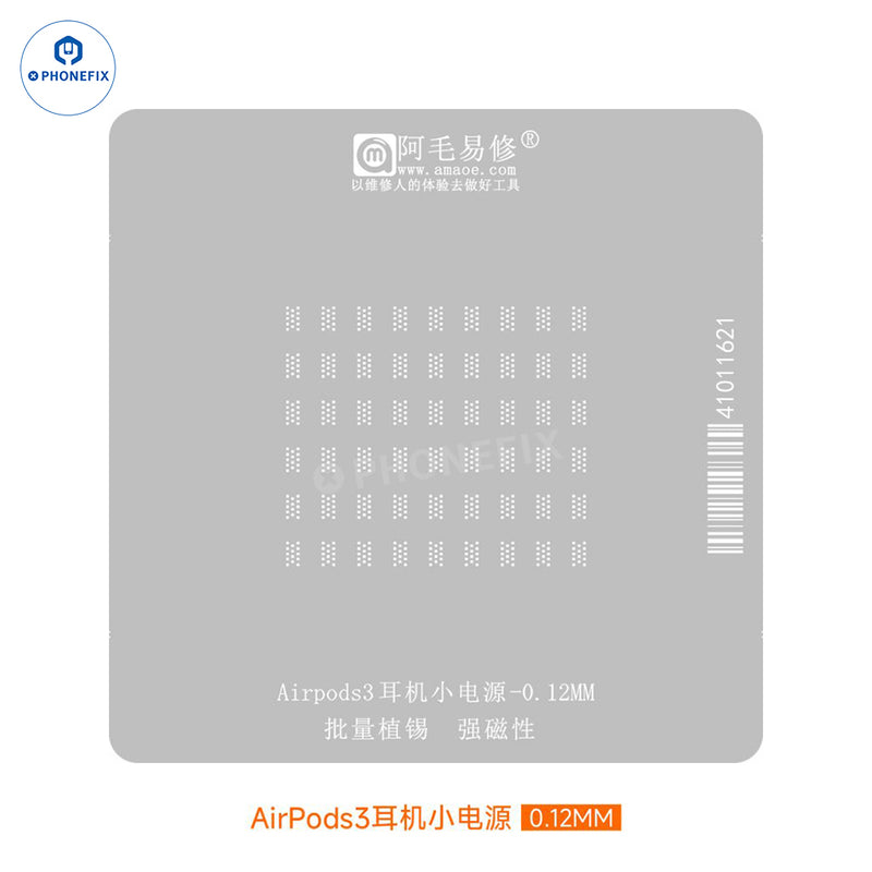 Amaoe Tin Planting Platform 0.12MM Stencil For AirPod Pro1 2 3