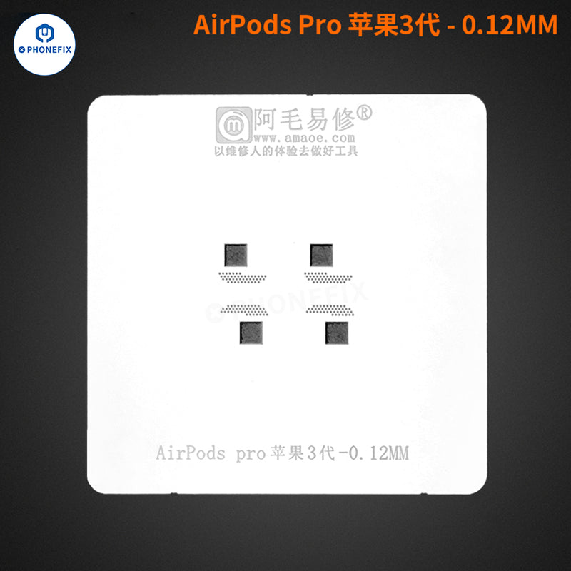 Amaoe Tin Planting Platform 0.12MM Stencil For AirPod Pro1 2 3