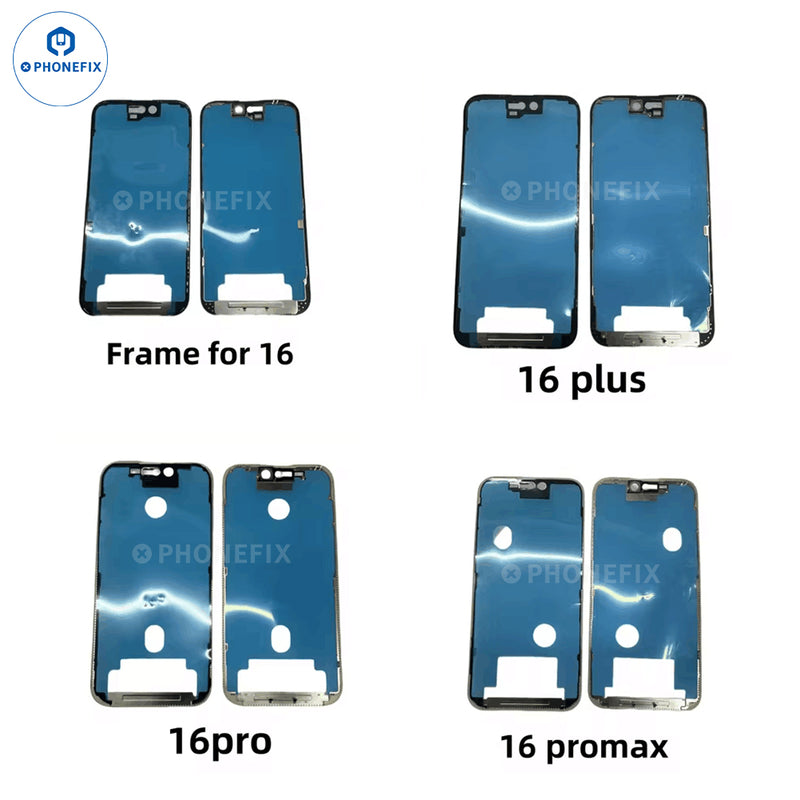 Front Screen Bezel Frame For iPhone 8-16 Pro Max