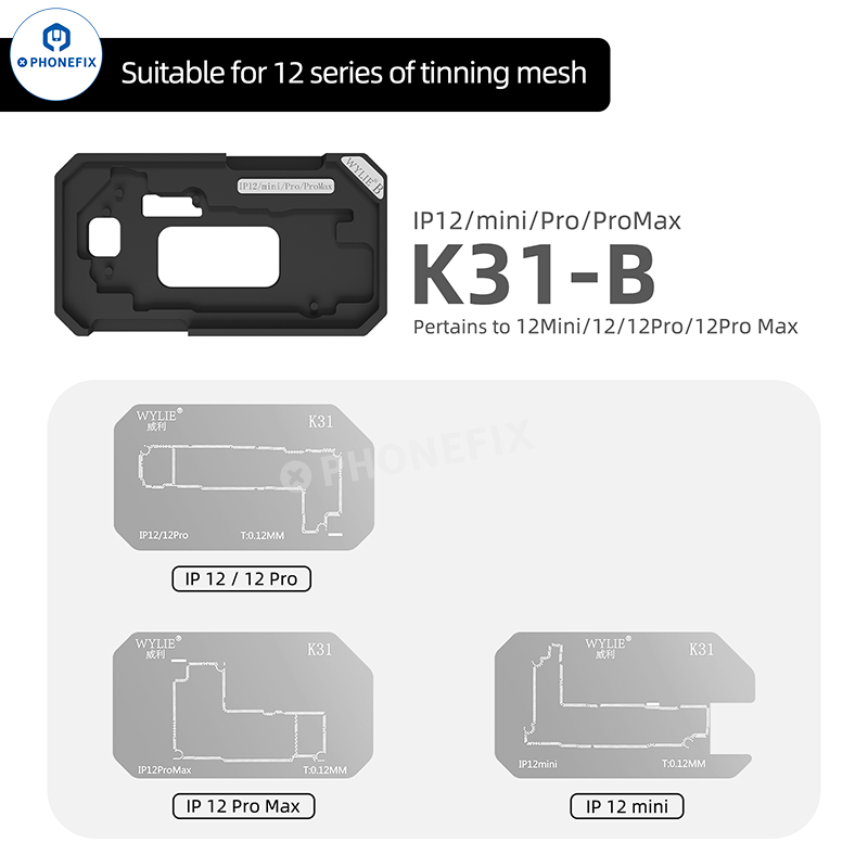 WYLIE K31 iPhone X-16 Pro Max Middle Layer Magnetic Reballing Platform