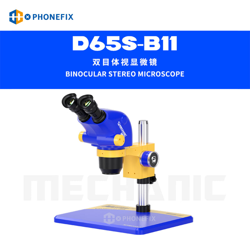 Mechanic D65T Industrial Triocular Stereo Microscope For PCB Repair