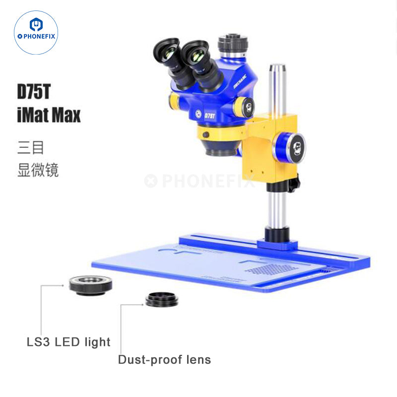 Mechanic D75S D75T 7X-50X Industrial Trinocular Stereo Microscope