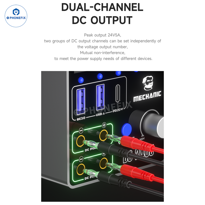 MECHANIC DC-2405 Digital Dual Channel DC Power Supply 24V 5A