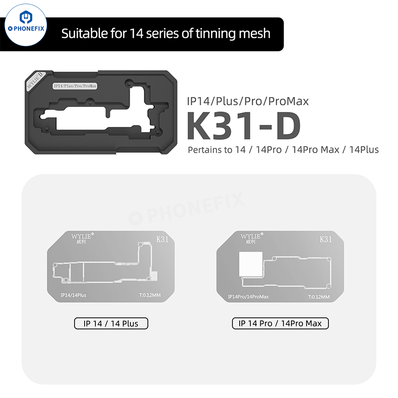 WYLIE K31 iPhone X-16 Pro Max Middle Layer Magnetic Reballing Platform