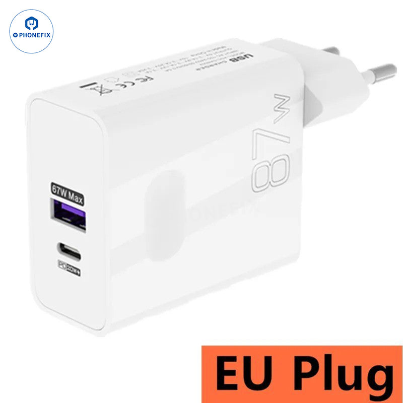 87W Full Protocol Super Fast Charging USB Dual Fast Charger Adapter