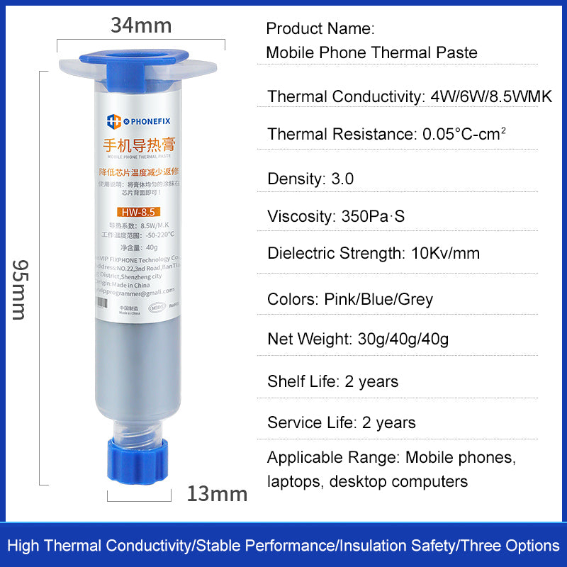 Thermal Paste 220 C rating, 30g/tube