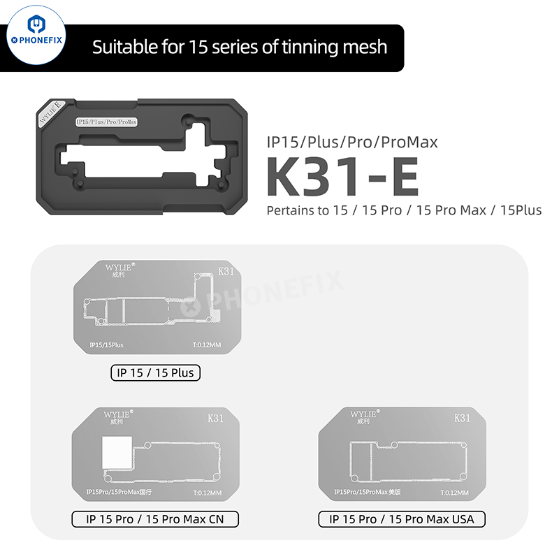 WYLIE K31 iPhone X-16 Pro Max Middle Layer Magnetic Reballing Platform