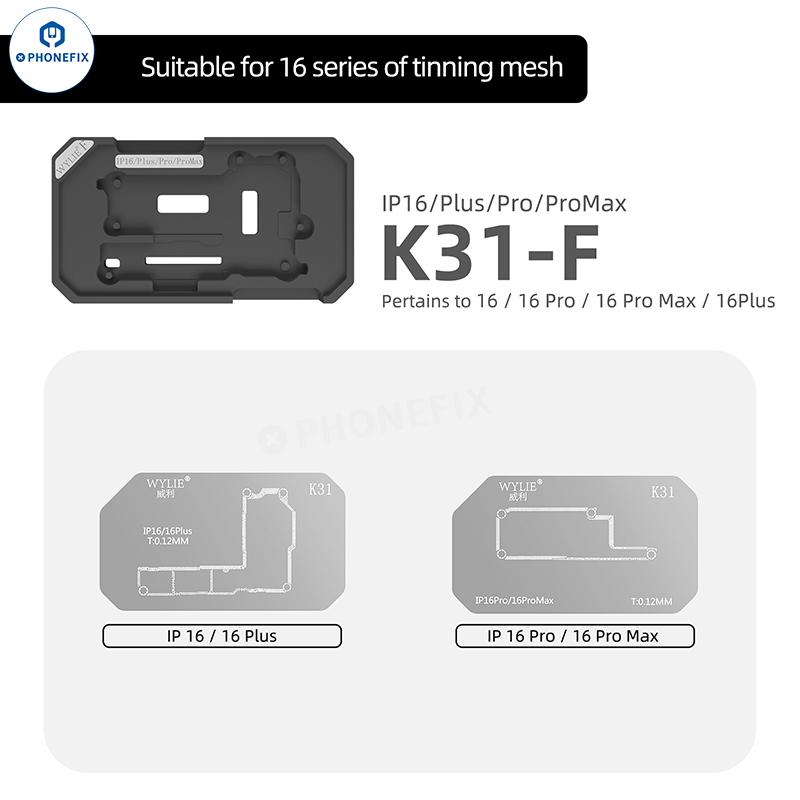 WYLIE K31 iPhone X-16 Pro Max Middle Layer Magnetic Reballing Platform