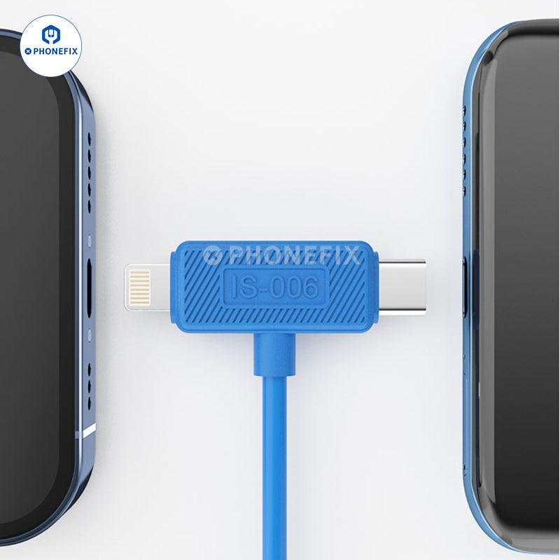 ISOFT IS-006 Lightning USB-C Dual Head Data Cable For iPhone iPad