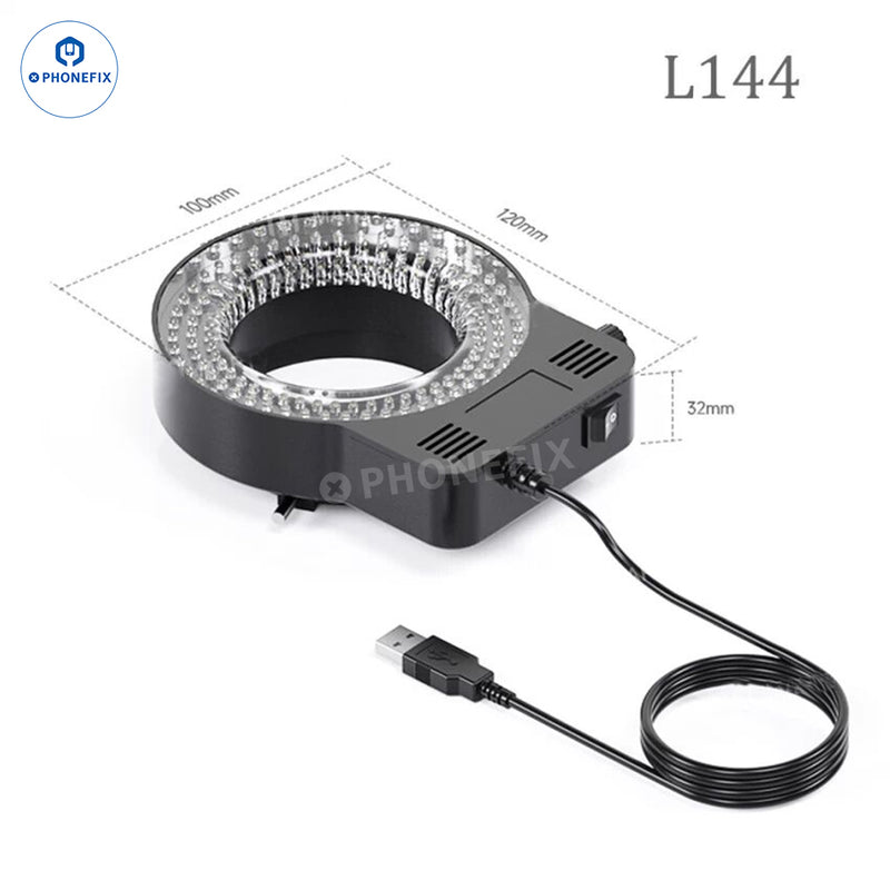 Mechanic L64 L72 L144 USB Adjustable Microscope Ring Light Source