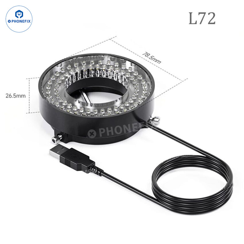 Mechanic L64 L72 L144 USB Adjustable Microscope Ring Light Source