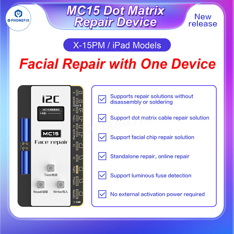 i2C MC15 Dot Matrix Repair Instrument for iPhone X-15PM Face ID