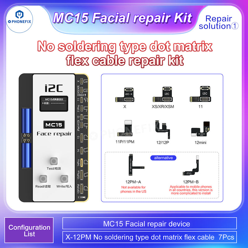 i2C MC15 Dot Matrix Repair Instrument for iPhone X-15PM Face ID