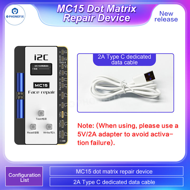 i2C MC15 Dot Matrix Repair Instrument for iPhone X-15PM Face ID