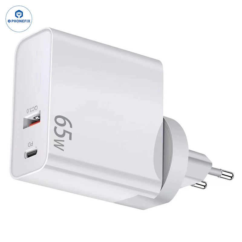 GaN PD-100W Charger with Convertible Plug for Laptops and Mobile Phone