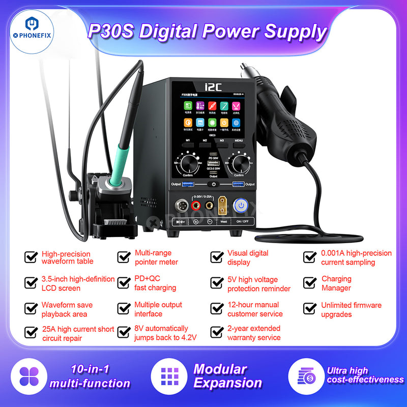 i2C P30S Integrated Phone Repair Platform 10-in-1 Extendable Module