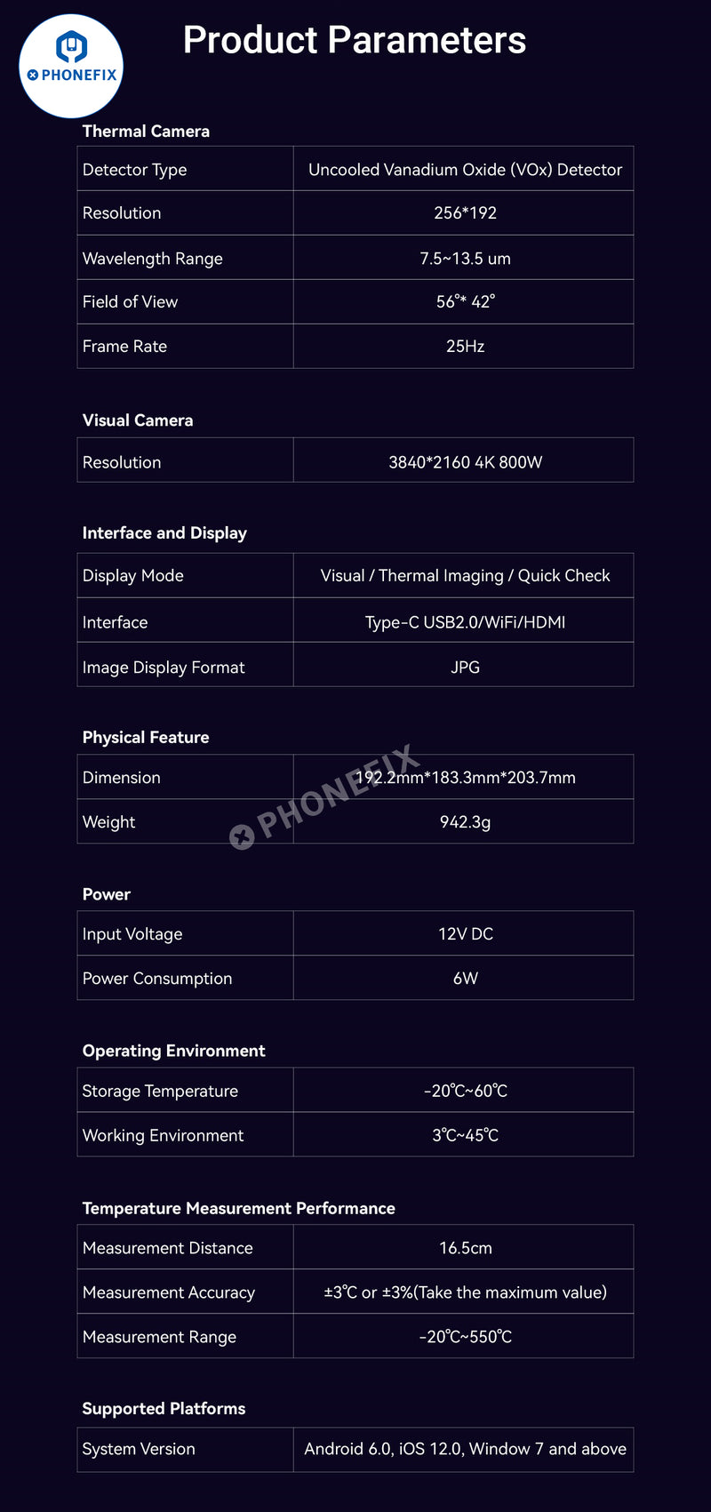 ShortCam III 4K Dual-light Thermal Imaging Camera Built-in Program