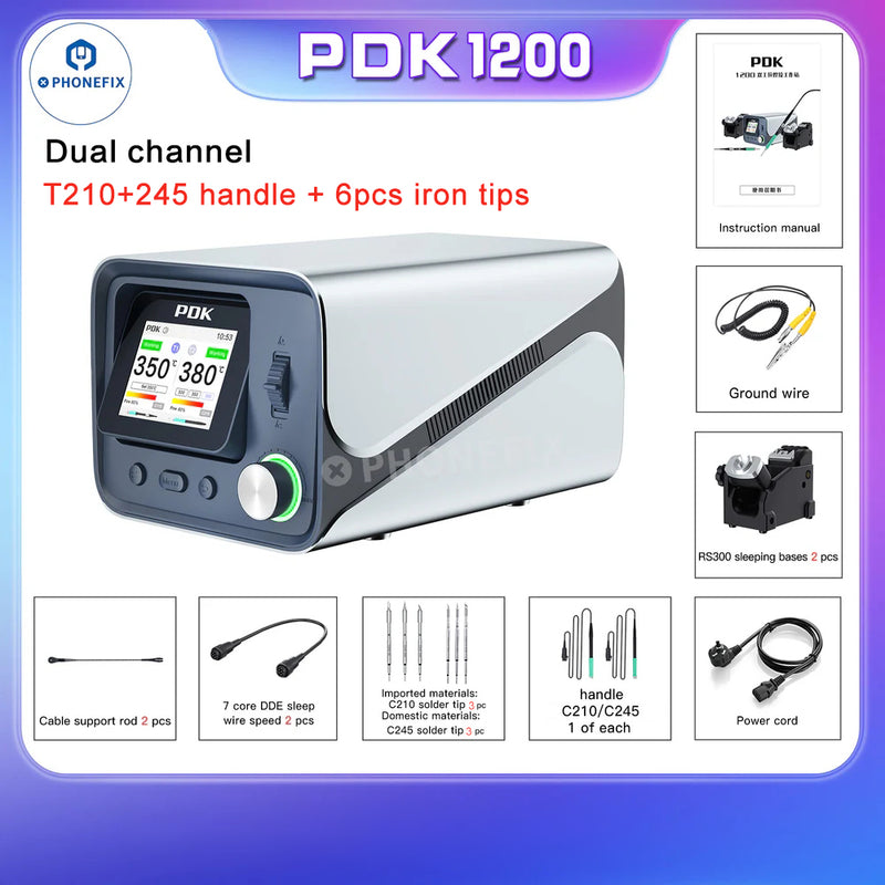 i2C PDK1200 Soldering Station With NT115 T210 T245 Handle