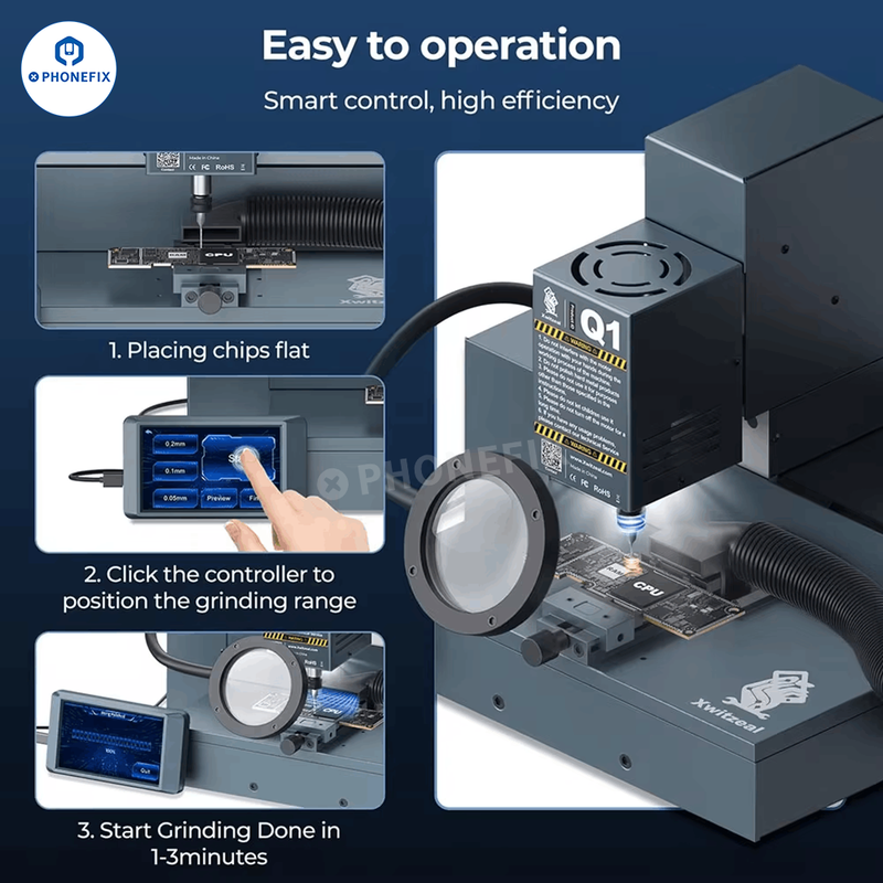 Xwitzeal Q1 CNC Grinder Phone Camera PCB Chip Grinding Machine