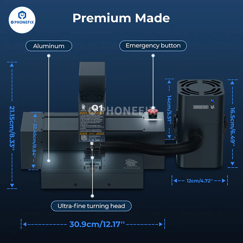 Xwitzeal Q1 CNC Grinder Phone Camera PCB Chip Grinding Machine