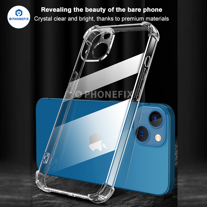 Soft TPU Full-Cover Silicone Cases For iPhone 12-16 Pro Max