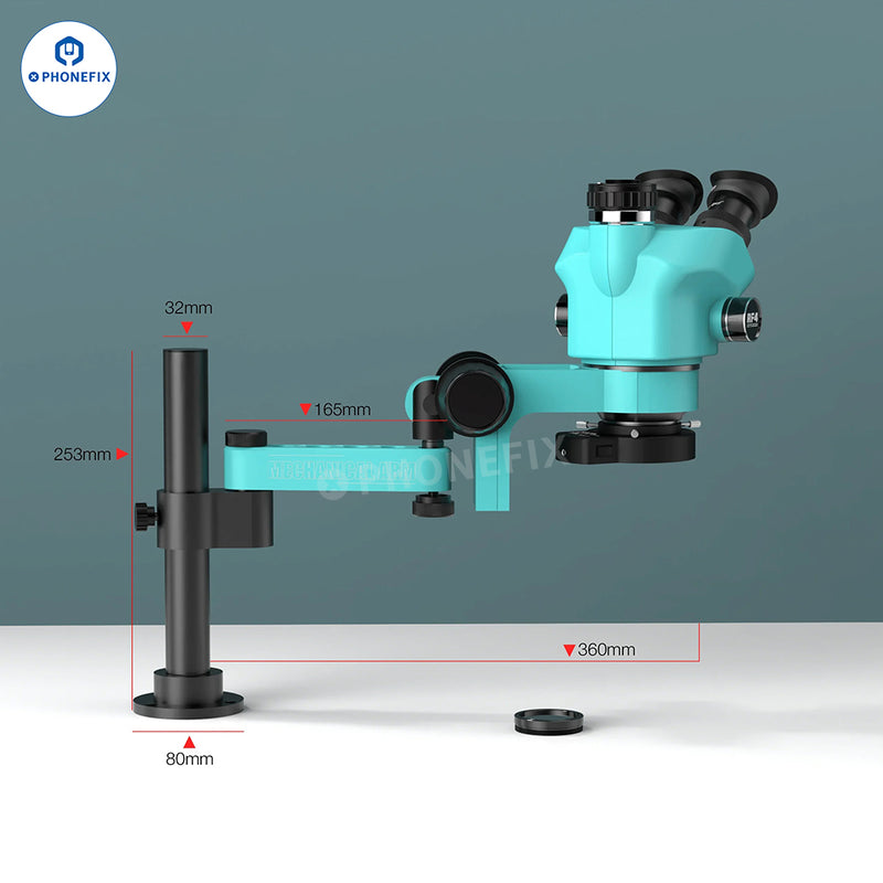 RF4 RF7050PRO FO19 Trinocular Stereo Microscope With Folding Swing Arm