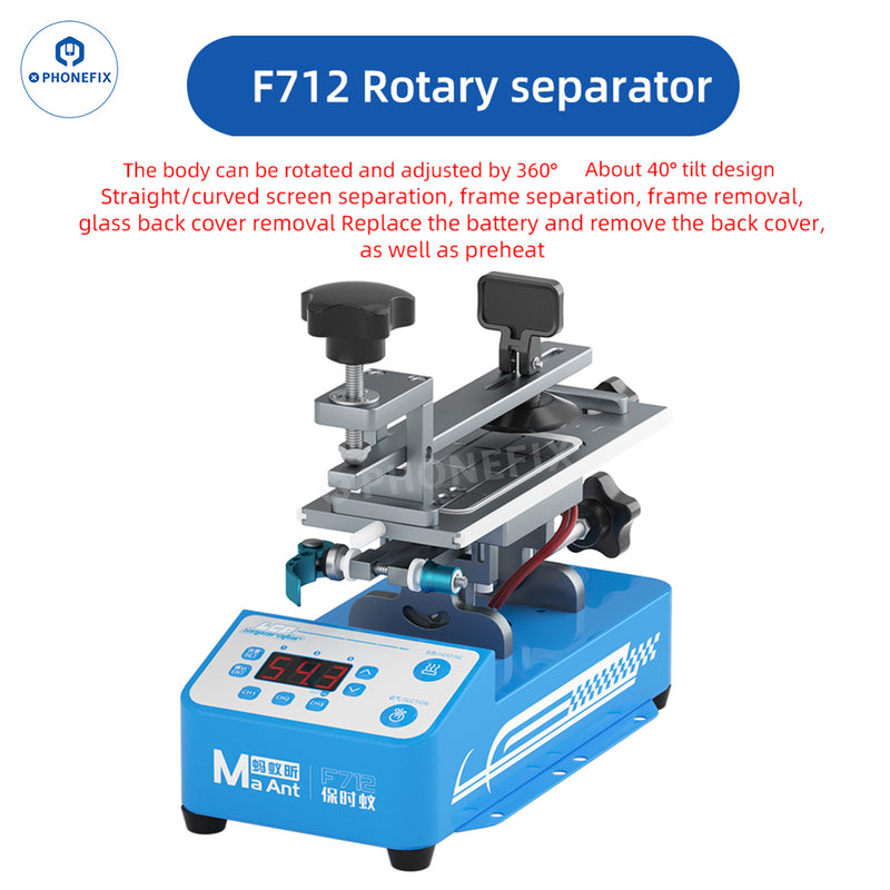 MaAnt F711 F712 Rotary Heating Separator Phone Screen Frame Remover