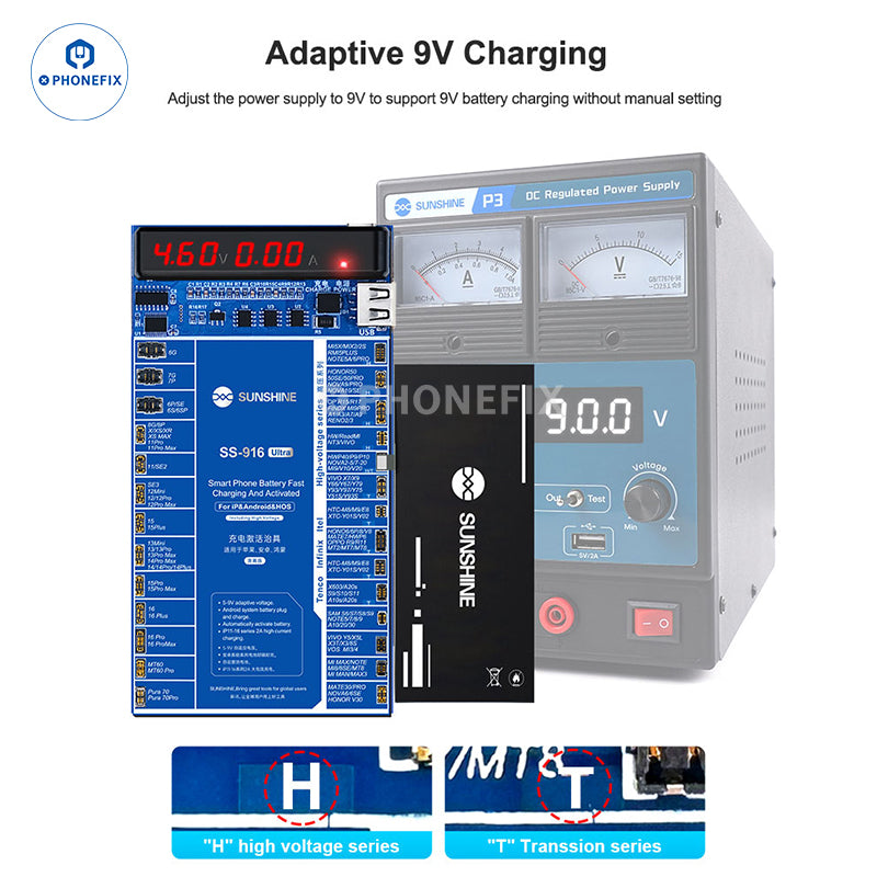 SS-916 Ultra Android & iPhone X-16 Fast Charging Battery Activation Board