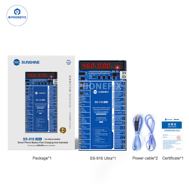 SS-916 Ultra Android & iPhone X-16 Fast Charging Battery Activation Board