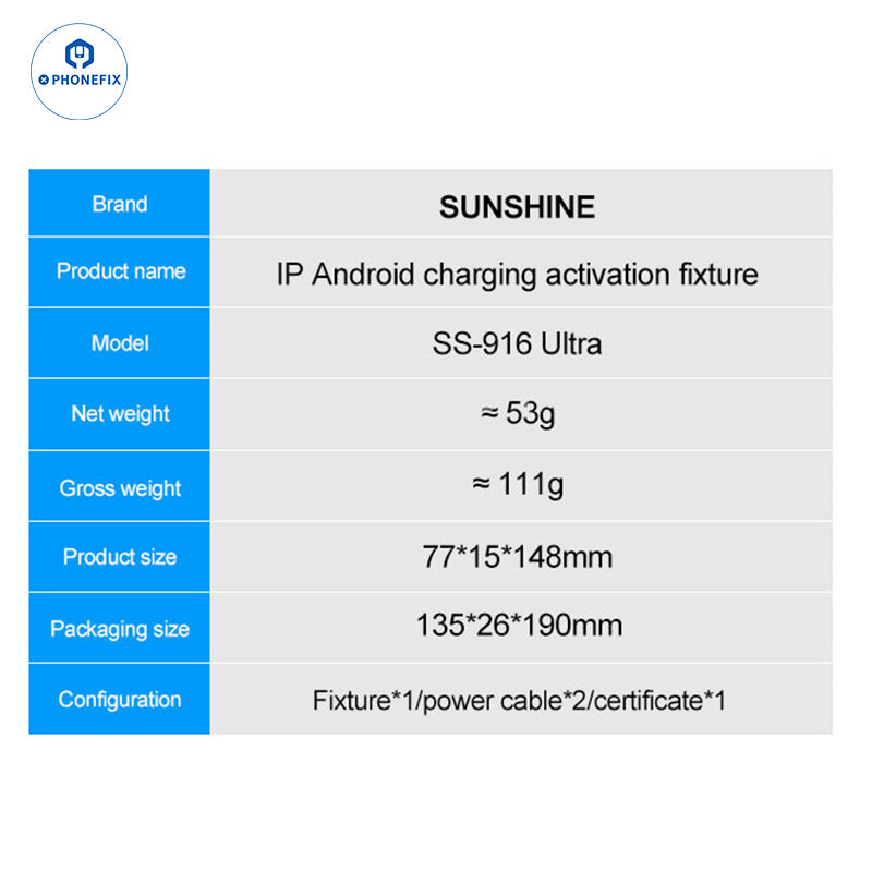 SS-916 Ultra Android & iPhone X-16 Fast Charging Battery Activation Board