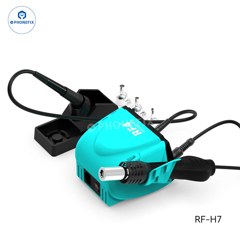 RF-H6 RF-H7 Hot Air Soldering Iron 2 in 1 Station Digital Touch Display