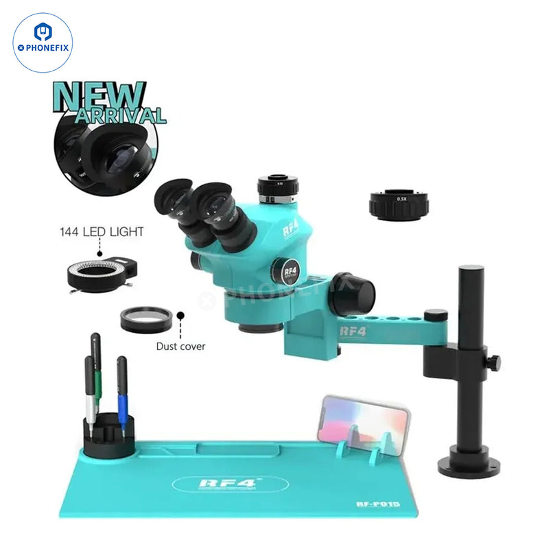 RF4 RF7050PRO FO19 Trinocular Stereo Microscope With Folding Swing Arm